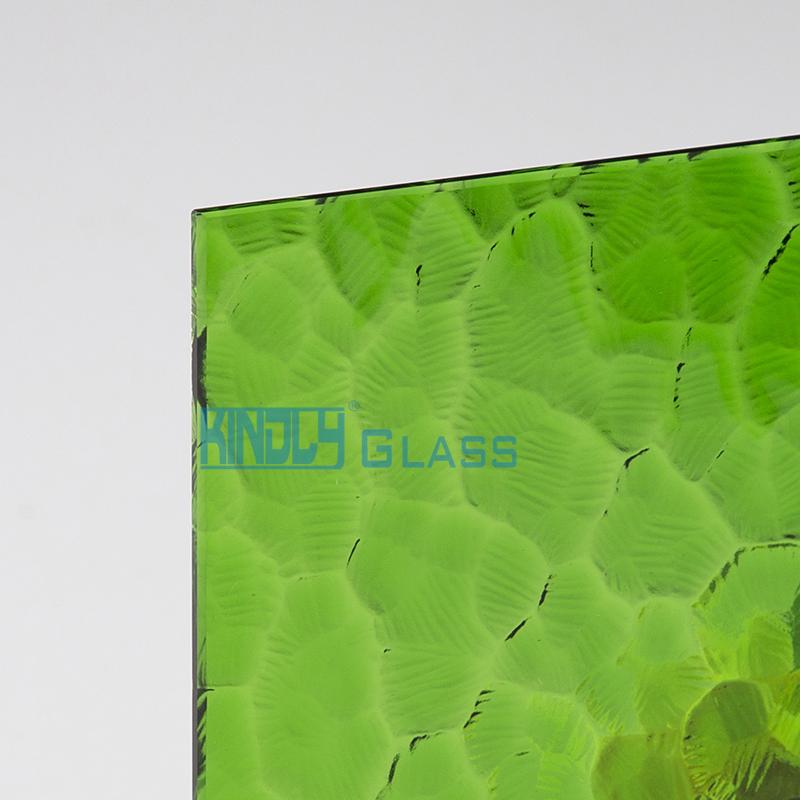 Green Ripple Patterned Glass